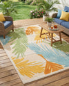 Bahama Breeze Outdoor Collection Area Rug -  CatCay Rectangle Beige  lifestyle 33