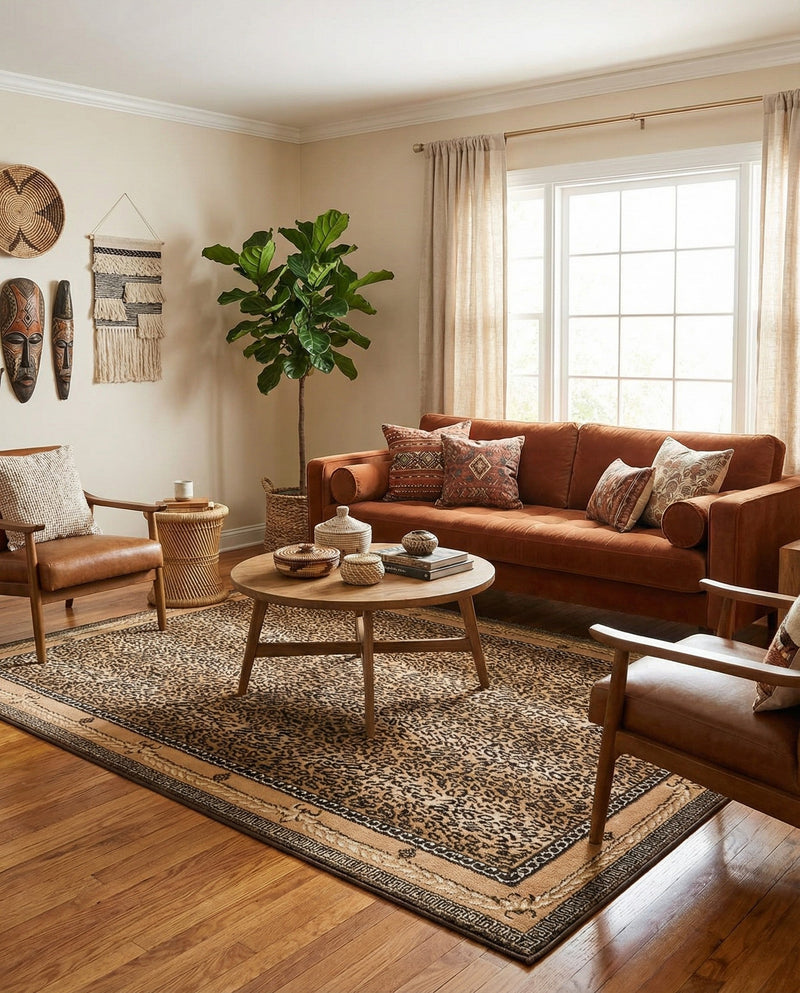 Savannah Sojourn Collection Area Rug -  Limpopo Rectangle Brown  lifestyle 19