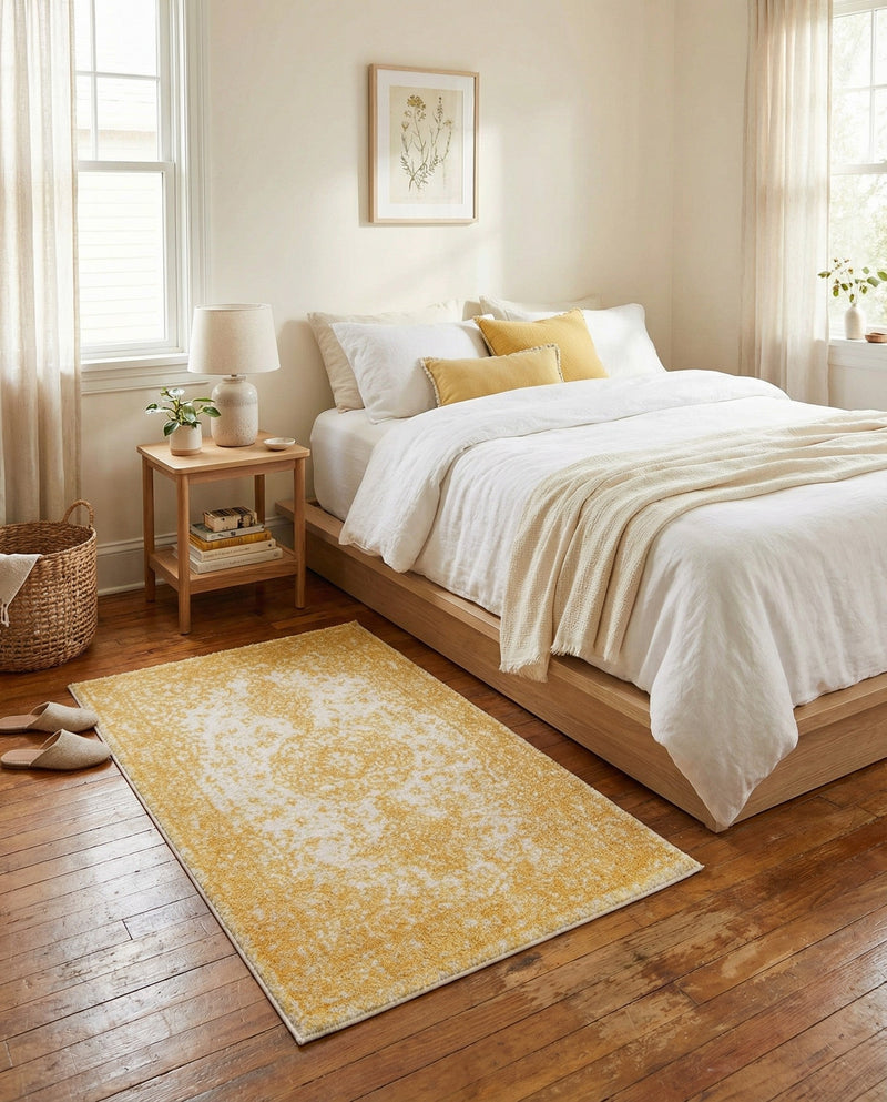 Dover Terrace Collection Area Rug - Marina (Yellow) Rectangle Yellow  lifestyle 25
