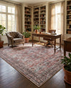 Heritage Elegance Collection Area Rug -  Hampton Rectangle Antique Red  lifestyle 8
