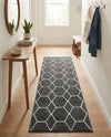 Trellis Mosaic Collection Area Rug - Arborville (Dark Gray) Runner Dark Gray  lifestyle 68