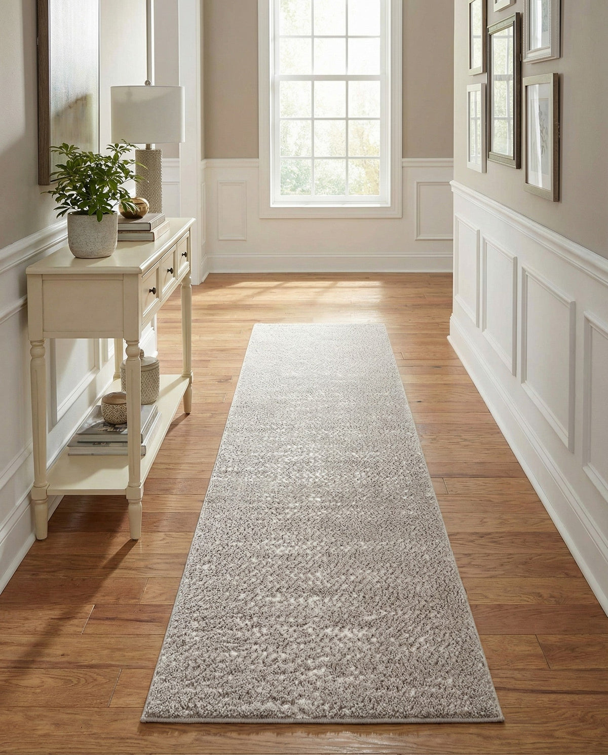 Sienna Collection Area Rug -  Verona Runner Cloud Gray  lifestyle 165