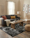 Riviera Elegance Collection Area Rug -  Monaco (Black) Rectangle Black  lifestyle 20