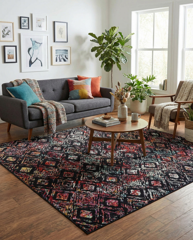 Brighton Terrace Collection Area Rug -  Ovingdean Square Multi  lifestyle 52