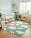 Wonder Tykes Collection Area Rug -  Dreamview Rectangle Soft Green  lifestyle 14
