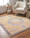 Baroque Era Collection Area Rug - Versailles (Tuscan Yellow) Square Tuscan Yellow  lifestyle 39