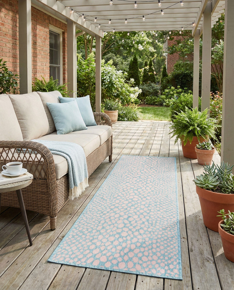 Urban Oasis Rugs Collection Area Rug -  Terrace (Pink and Aqua) Runner Pink and Aqua  lifestyle 22