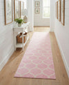 Trellis Mosaic Collection Area Rug -  Pergolatown (Light Pink) Runner Light Pink  lifestyle 42