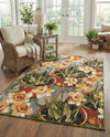 Seaside Blooms Collection Area Rug - Eden Rectangle Multi  lifestyle 13