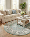 Adriana Terrace Collection Area Rug -  Positano (Aqua) Oval Aqua  lifestyle 52
