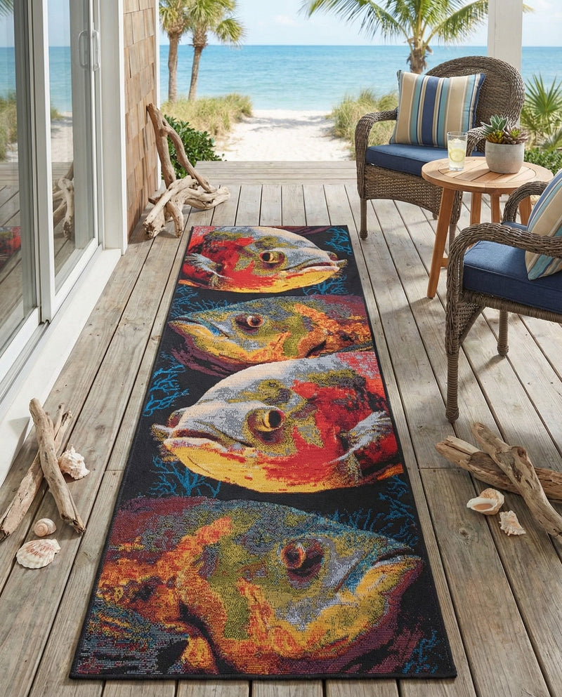 Seaside Haven Rugs Collection Area Rug -  Harbor Runner Multi  lifestyle 74