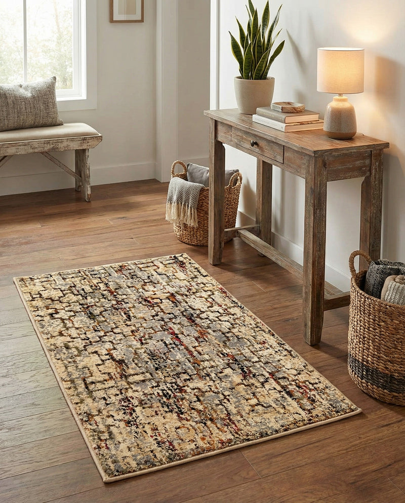 Neptune Elegance Collection Area Rug -  Proteus Rectangle Beige Cream  lifestyle 33