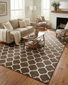 Lattice Gardens Collection Area Rug -  Bloomfield (Brown) Rectangle Brown  lifestyle 24
