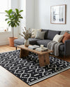 Copenhagen Edge Collection Area Rug -  Tivoli Rectangle Black  lifestyle 46