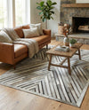 Savannah Hideaway Collection Area Rug - Serengeti Rectangle Gray Ivory  lifestyle 8