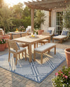 Savannah Pergola Collection Area Rug -  Eden Rectangle Navy Blue  lifestyle 16