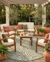 Urban Oasis Rugs Collection Area Rug -  Terrace (Green) Oval Green  lifestyle 55