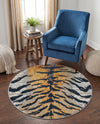 Aegean Elegance Washables Collection Area Rug -  Milos Round Light Brown  lifestyle 74