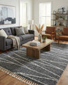 Tranquil Tides Shag Collection Area Rug -  Frost Rectangle Gray  lifestyle 24