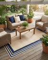 Bahama Breeze Outdoor Collection Area Rug -  Abaco Rectangle Beige  lifestyle 46