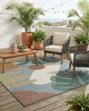 Coastal Terrace Collection Area Rug -  Boardwalk Square Blue  lifestyle 76