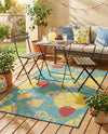 Coastal Terrace Collection Area Rug -  Cove Rectangle Blue  lifestyle 8