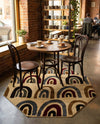 Bistro Lounge Collection Area Rug -  Breve Octagon Cream  lifestyle 65