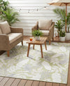 Seaside Blooms Collection Area Rug -  Serene Rectangle Green  lifestyle 25