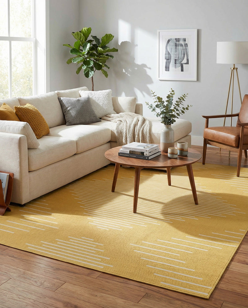 Urban Terrace Collection Area Rug -  Chelsea (Yellow) Rectangle Yellow  lifestyle 26