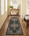 Patio Heritage Collection Area Rug -  Charleston (Charcoal Gray) Runner Charcoal Gray  lifestyle 69