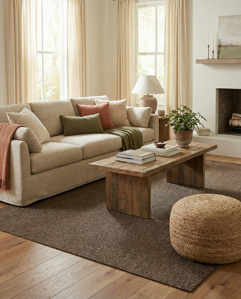 Sahara Sands Collection Area Rug -  Rosetta Rectangle Brown  lifestyle 22