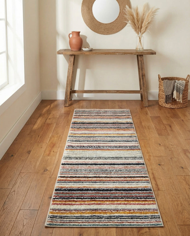 Marrakech Mosaic Collection Area Rug - Casablanca Runner Ivory  lifestyle 77