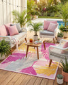 Bahama Breeze Outdoor Collection Area Rug -  CatCay Rectangle Pink  lifestyle 19