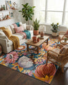 Meadow Breeze Collection Area Rug -  Daffodil Rectangle Multi  lifestyle 5