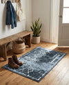 Aegean Elegance Washables Collection Area Rug - Santorini Rectangle Navy Blue  lifestyle 30
