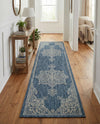 Patio Heritage Collection Area Rug -  Charleston (Blue) Runner Blue  lifestyle 60