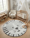 Wonder Tykes Collection Area Rug -  Riddle Round Gray  lifestyle 17