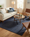 Woven Seaside Jute Collection Area Rug - Savannah (Navy Blue) Rectangle Navy Blue  lifestyle 6