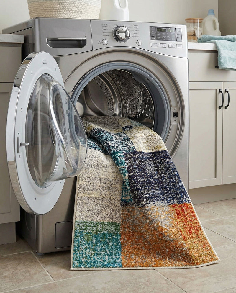 Colorburst Oasis Collection Area Rug - Palette Rectangle Multi  lifestyle 7