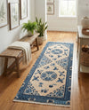 Bazaar Chic Collection Area Rug -  Casablanca Runner Ivory and Blue  lifestyle 51