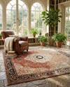 Patio Heritage Collection Area Rug -  Gazebo Square Multi  lifestyle 75