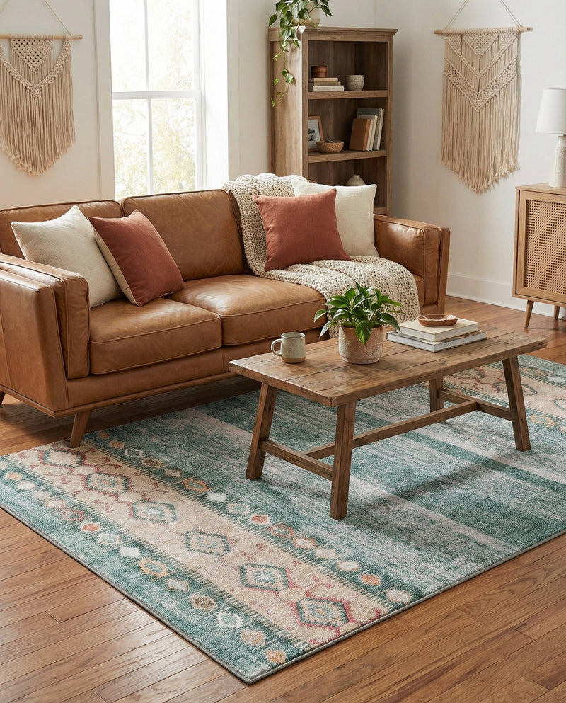 Heritage Elegance Collection Area Rug -  Edinburgh Rectangle Green  lifestyle 16