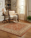 Jaipur Elegance Collection Area Rug -  Nahargarh (Brick Red Light Rose) Square Brick Red Light Rose  lifestyle 52