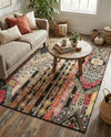 Outdoor Marrakesh Collection Area Rug -  Agadir Rectangle Multi Black  lifestyle 12