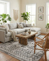 Dresden Elegance Collection Area Rug -  Zittau Rectangle Gray  lifestyle 43