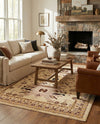 Tabriz Tapestries Collection Area Rug - Azerbaijan (Ivory) Rectangle Ivory  lifestyle 26