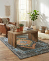Caspian Wool Collection Area Rug - Ephesus Rectangle Charcoal Gray  lifestyle 13