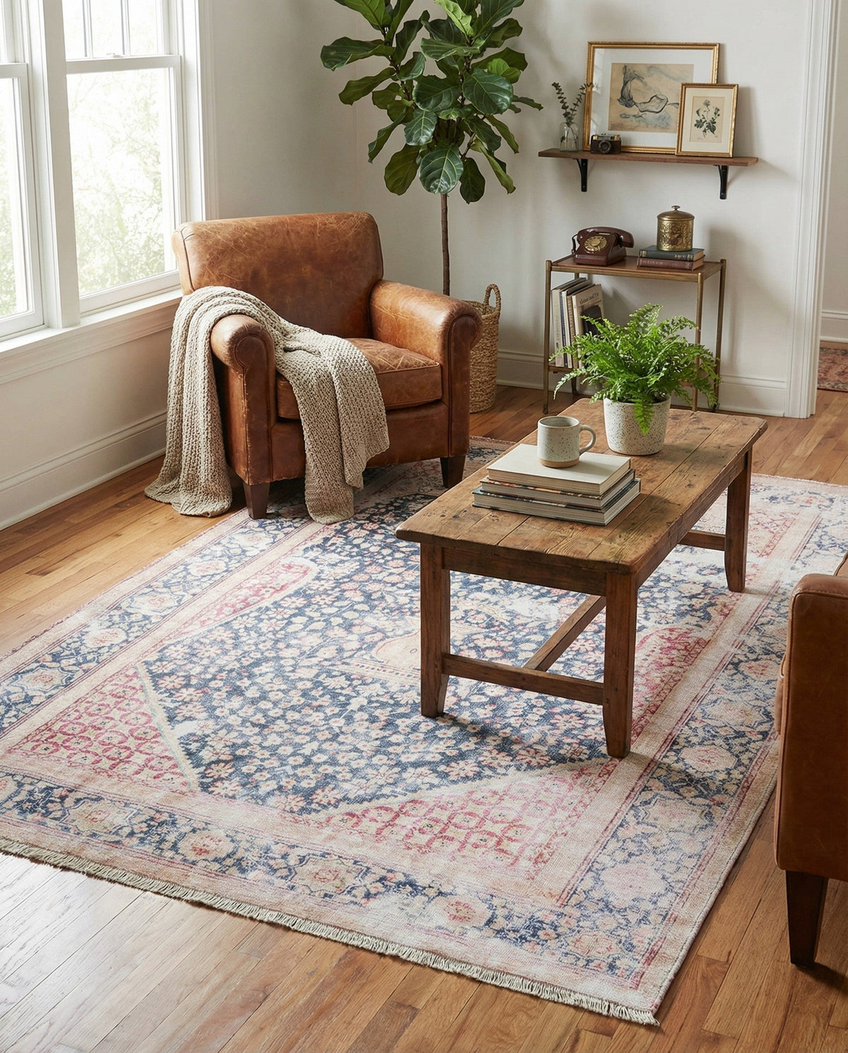Bazaar Chic Collection Area Rug -  Rabat Rectangle Navy Blue  lifestyle 16