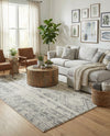Brighton Stripes Collection Area Rug - Sussex (Ivory and Gray) Rectangle Ivory and Gray  lifestyle 5