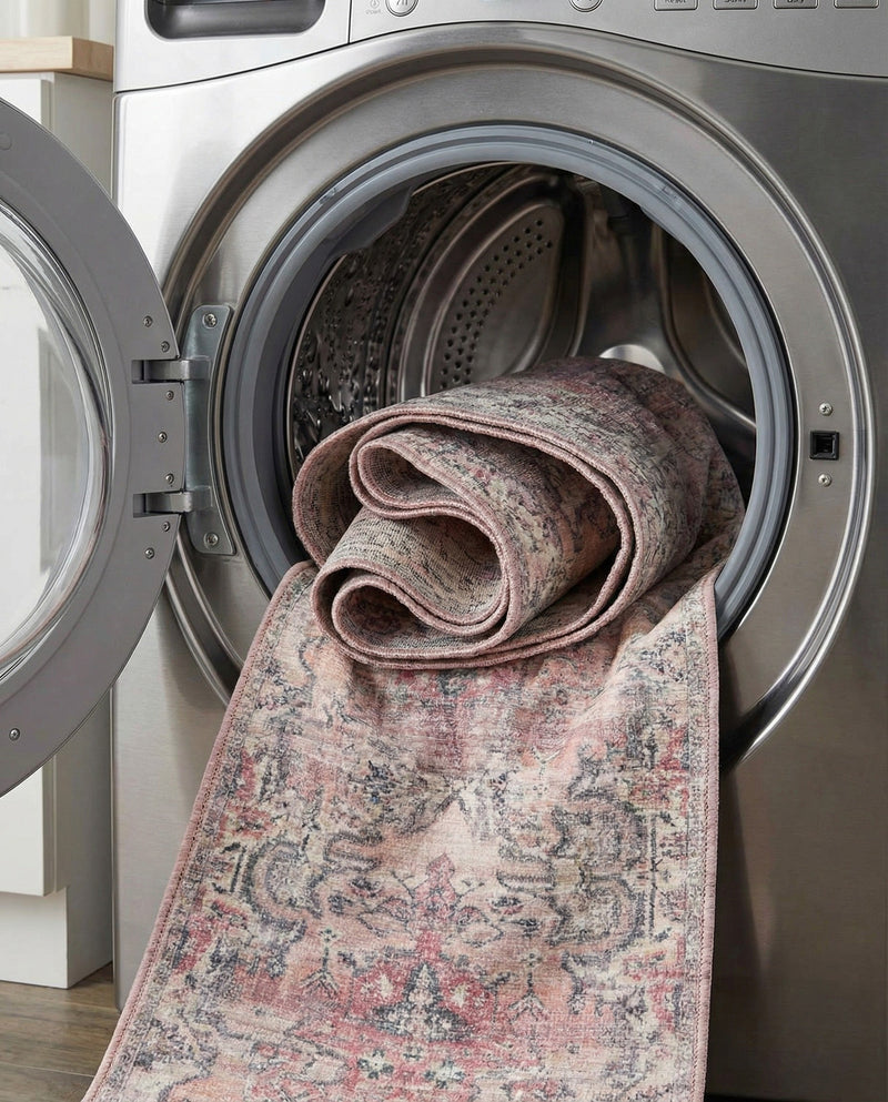 Vintage Memories Collection Area Rug - Echoes Runner Beige pink  lifestyle 48